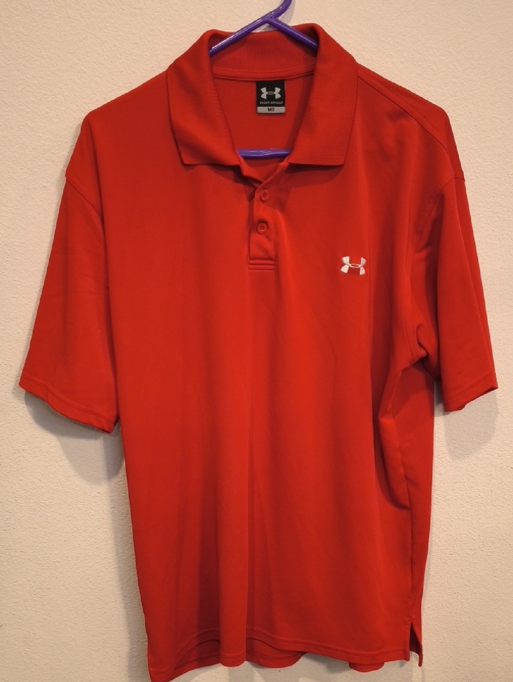 Under Armour Red Men's Polo Shirt Medium